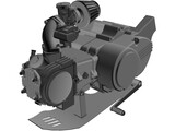 Pit-Bike Engine 125cm3 3D Model preview