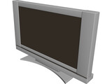 Plasma LCD Flatscreen TV 3D Model preview