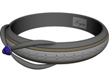 Platinum Engraved Ring 3D Model preview