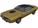 Plymouth Barracuda (1970) 3D Model preview