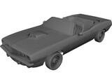 Plymouth Barracuda Cabrio (1970) 3D Model preview