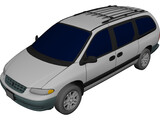 Plymouth Grand Voyager (1996) 3D Model preview