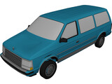 Plymouth Voyager (1987) 3D Model preview