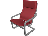Poang Armchair 3D Model preview