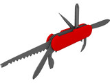 Pocket Knife 3D Model preview