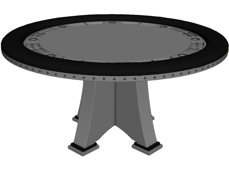 Poker Table 3D Model