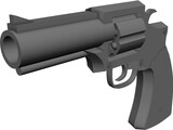 Police Model .38 Special Revolver Pistol 3D Model preview