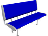 Polycarbonate Train Seat 3D Model preview