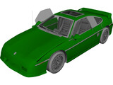 Pontiac Fiero GT (1987) 3D Model preview