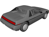 Pontiac Fiero ST Notchback 3D Model preview