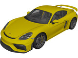 Porsche 718 Cayman GT4 (2020) 3D Model preview