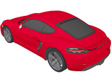 Porsche 718 Cayman S (2018) 3D Model