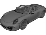 Porsche 911 Carrera S Cabriolet (2012) 3D Model preview