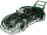 Porsche 911 RWB (1993) 3D Model