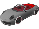 Porsche 911 Carrera Cabriolet (2019) 3D Model