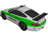 Porsche 911 Carrera GT3 RS Police 3D Model preview