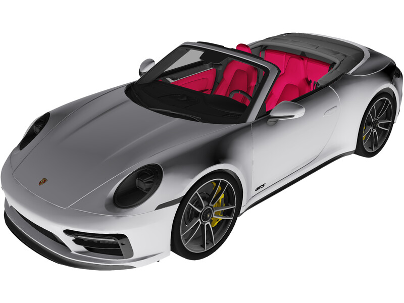 Porsche 911 Carrera GTS Convertible (2022) 3D Model