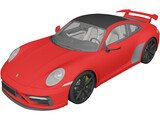 Porsche 911 Carrera S (2019) 3D Model preview