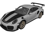 Porsche 911 GT2 RS Weissach (2018) 3D Model preview