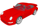Porsche 911 Turbo (1995) 3D Model preview