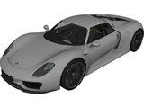 Porsche 918 Spyder (2015) 3D Model preview
