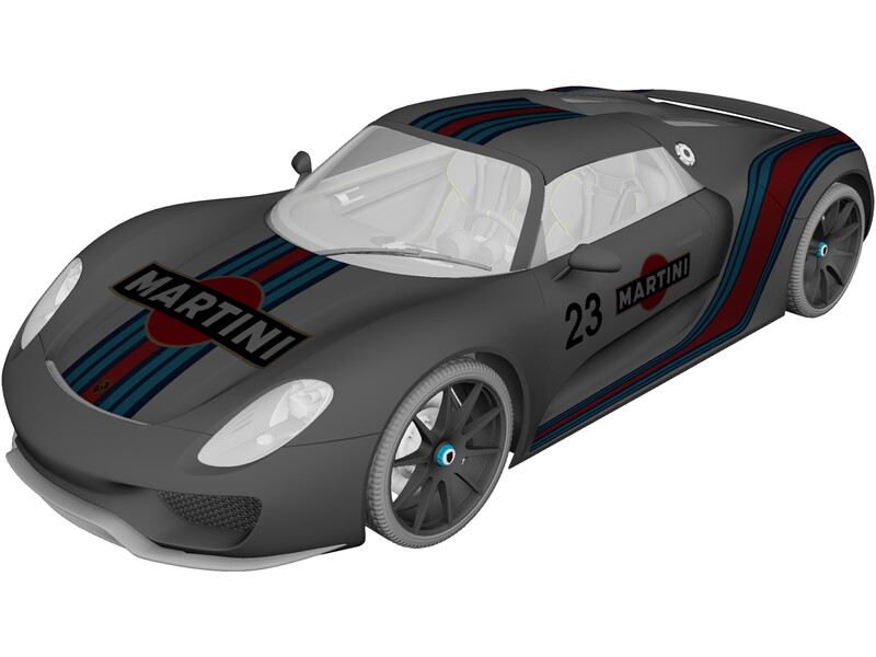 Porsche 918 Spyder Martini (2013) 3D Model