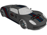Porsche 918 Spyder Martini (2013) 3D Model