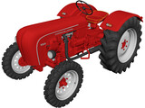 Porsche Diesel Tractor P133 (1956) 3D Model preview
