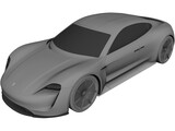 Porsche Mission E Concept (2015) 3D Model preview