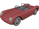 Porsche Roadster (1955) 3D Model preview