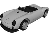 Porsche Spyder 550 (1956) 3D Model preview
