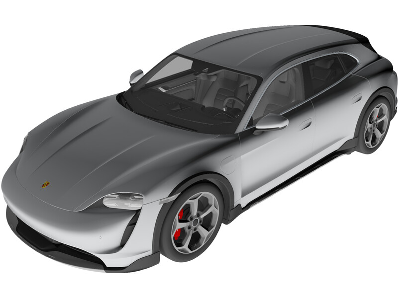 Porsche Taycan 4S Cross Turismo (2021) 3D Model
