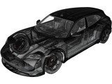Porsche Taycan 4S Cross Turismo (2021) 3D Model