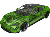 Porsche Taycan Turbo S (2020) 3D Model