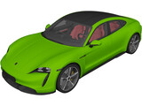 Porsche Taycan Turbo S (2023) 3D Model preview