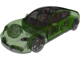Porsche Taycan Turbo S (2023) 3D Model