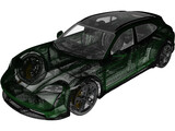 Porsche Taycan Turbo S Cross Turismo (2021) 3D Model