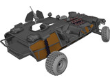 Postapocalyptic Buggy 3D Model preview
