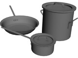 Pots and Pans 3D Model preview