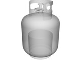 Propane Cylinder, 20 lb 3D Model