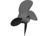 Propeller 4 Blade 3D Model preview