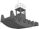 Push Boat 3D Model