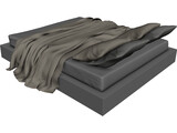 Queen Size Twin Bed 3D Model preview