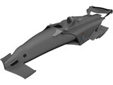Race Car Body 3D Model preview
