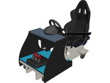 Racing Game Cockpit 3D Model preview