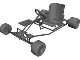 Racing Kart 3D Model preview