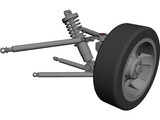 Racing Suspension 3D Model preview