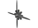 Radial Engine Model 3D Model preview