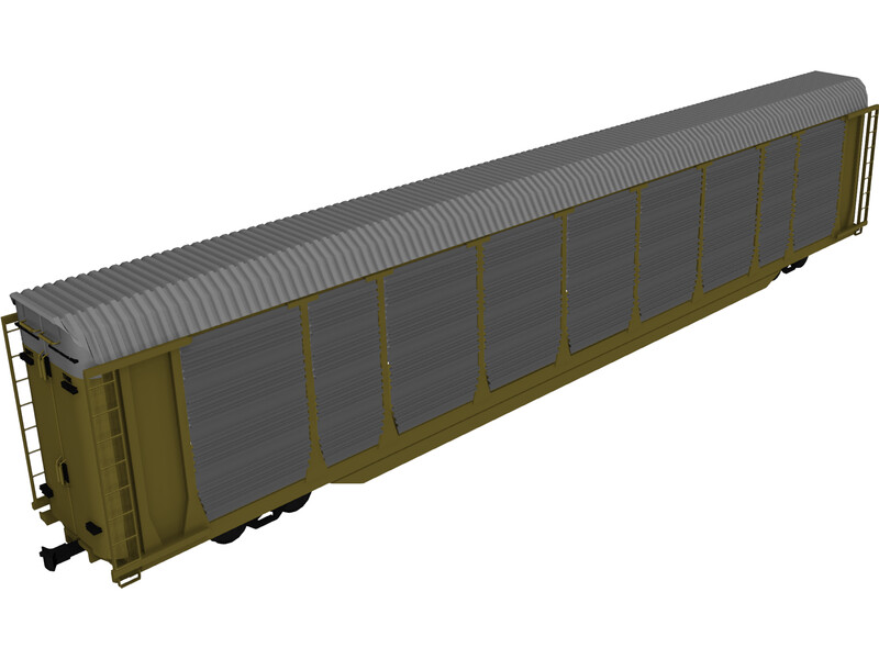 Railroad AutoCarrier 3D Model