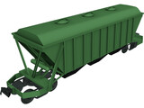 Railway Train Wagon 3D Model preview